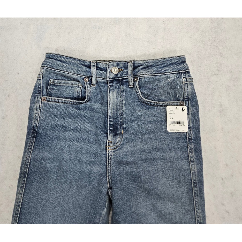 Free People‎ Jeans 27 Sierra NEW Skinny Jegging Raw Hem Stretch Blue High Rise - Picture 3 of 8